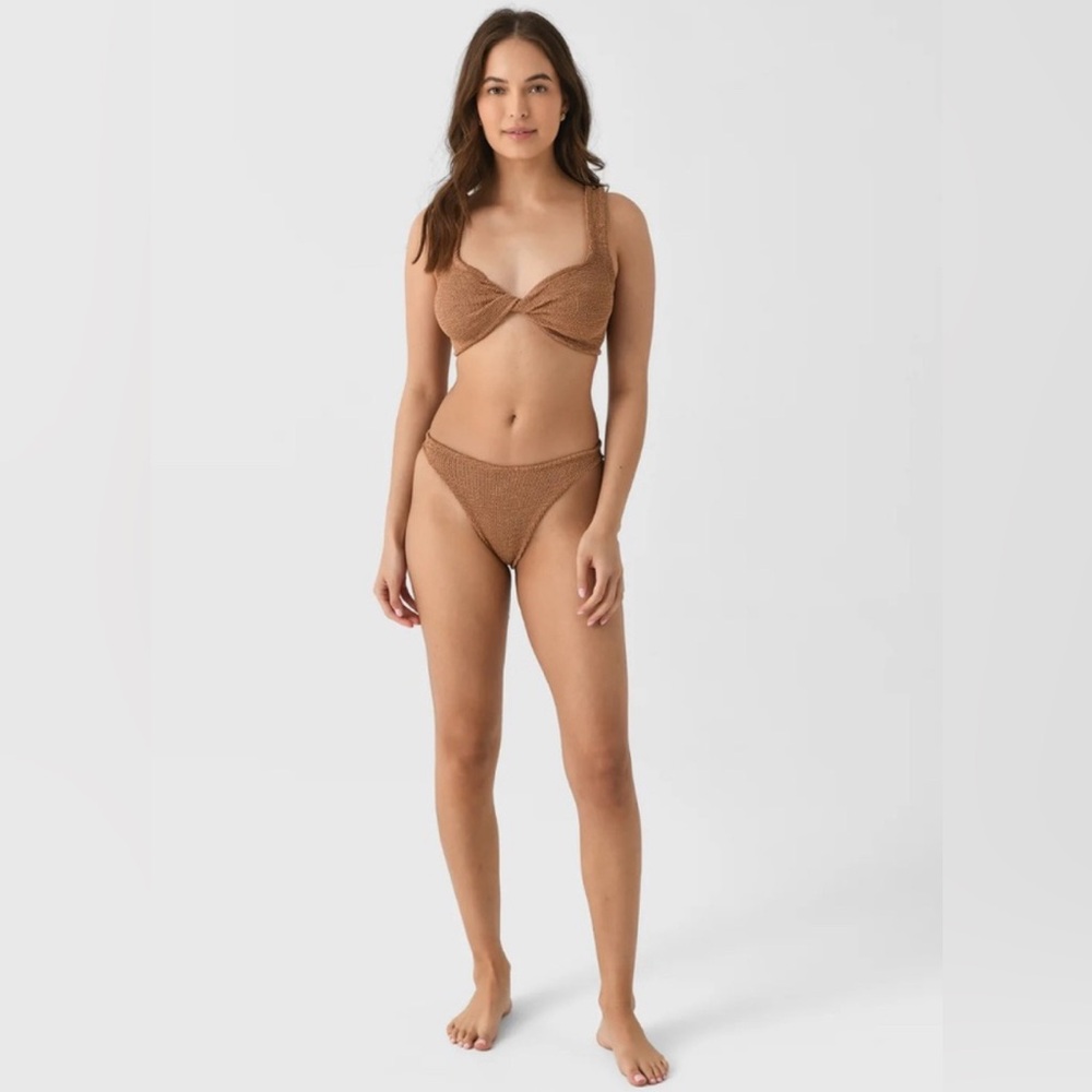 Hunza G Tan Textured Bikini NWOT